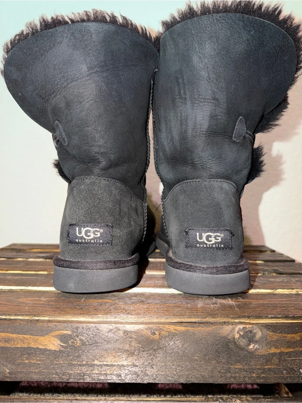 UGG Women's Short Button Boots in Black